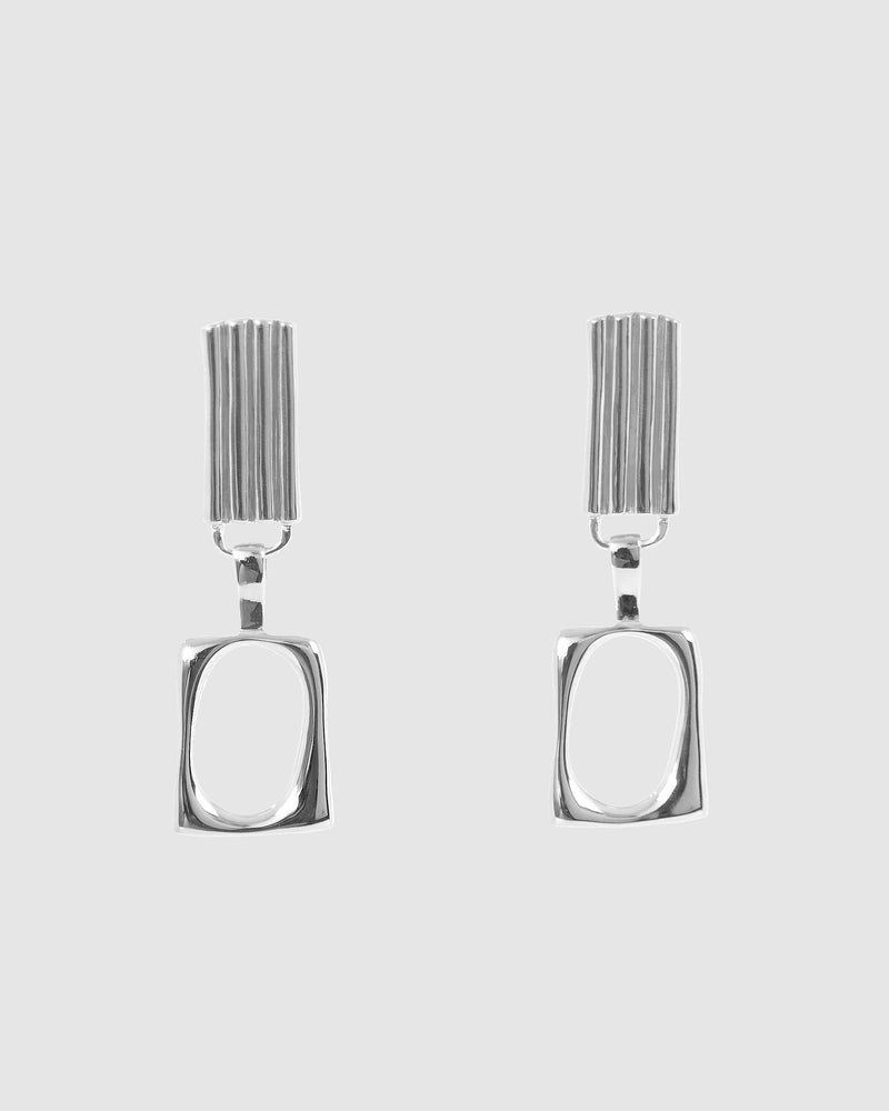 
            
                Load image into Gallery viewer, BAR Jewellery Sustainable Duet Earrings In Silver Drop Style
            
        