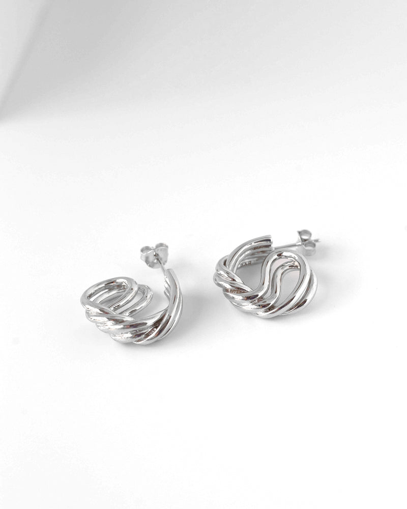 
            
                Load image into Gallery viewer, Large Braid Earrings | Silver
            
        