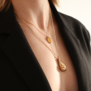 BAR Jewellery Sustainable Small Calla And Large Calla Necklaces In Gold