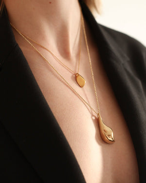 BAR Jewellery Sustainable Small Calla And Large Calla Necklaces In Gold