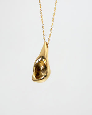 BAR Jewellery Sustainable Large Calla Necklace In Gold