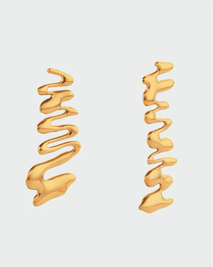 Large Vega Earrings | Gold Plated