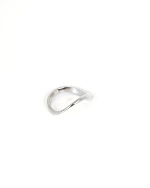 BAR Jewellery Sustainable Large Wave Ring In Sterling Silver