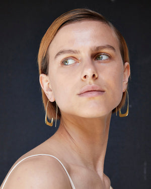 BAR Jewellery Sustainable Linea Statement Earrings In Gold