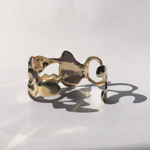 BAR Jewellery Sustainable Link Bracelet In Gold, Back View