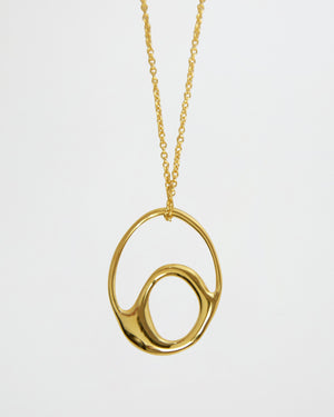BAR Jewellery Sustainable Loop Necklace In Gold
