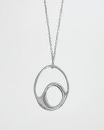 BAR Jewellery Sustainable Loop Necklace In Recycled Sterling Silver