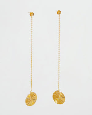 Neverending Road Earrings | Gold Plated