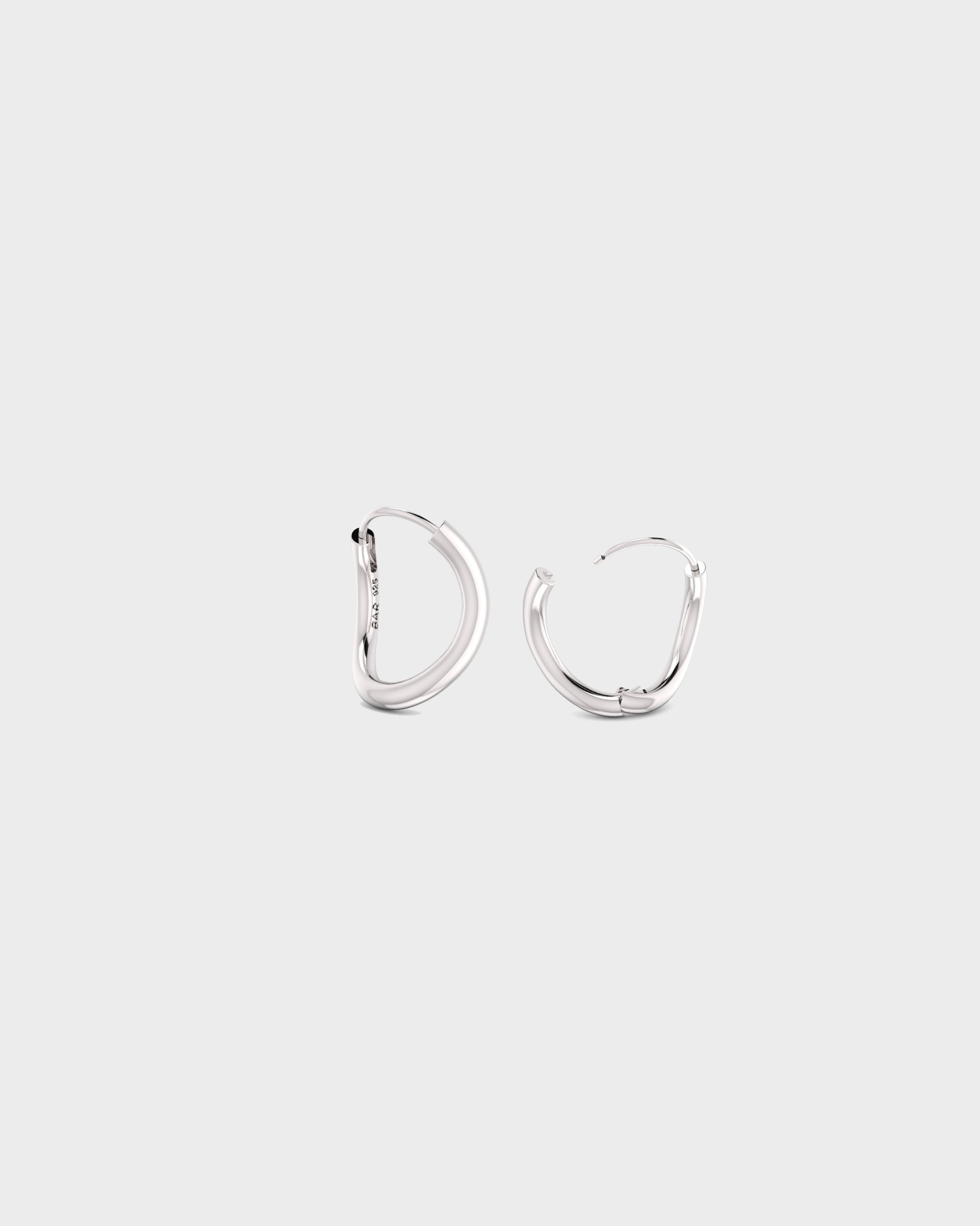 Chunky Outline Earrings Silver BAR Jewellery