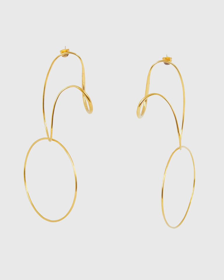 Opposing Forms Earrings | Gold Plated