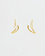 BAR Jewellery Sustainable Piega Earrings In Gold Hoop Style