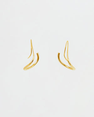 
            
                Load image into Gallery viewer, BAR Jewellery Sustainable Piega Earrings In Gold Hoop Style
            
        