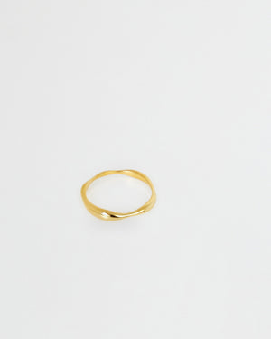 BAR Jewellery Sustainable Ripple Ring In Gold