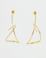 BAR Jewellery Sustainable Rivera Earrings In Gold Drop Style