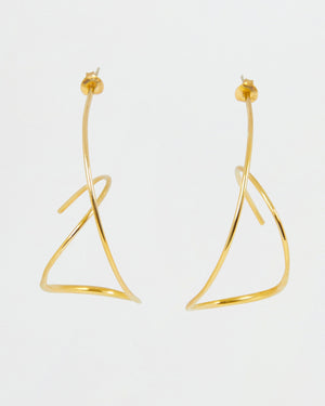 BAR Jewellery Sustainable Rivera Earrings In Gold Drop Style