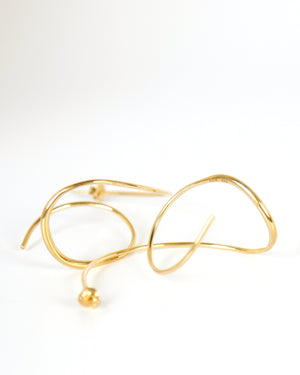 BAR Jewellery Sustainable Rivera Earrings In Gold And Silver Drop Style