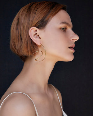 BAR Jewellery Sustainable Rivera Earrings In Gold Drop Style