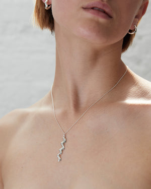 Scribble Necklace | Silver