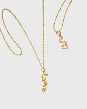 Script Necklace | Gold Plated