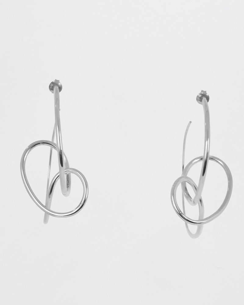 BAR Jewellery Sustainable Statement Sfera Earrings In Silver