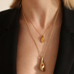 BAR Jewellery Sustainable Small Calla And Large Calla Necklaces In Gold