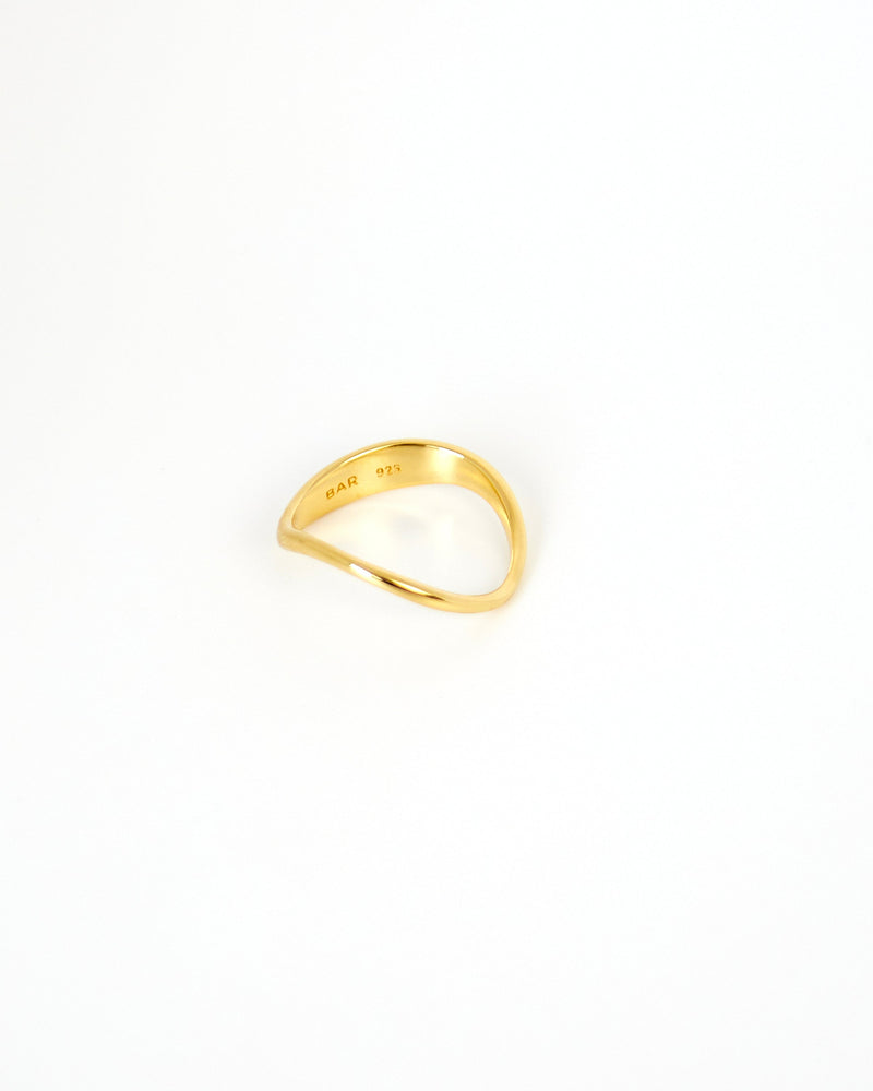 Small Wave Ring | Gold Plated