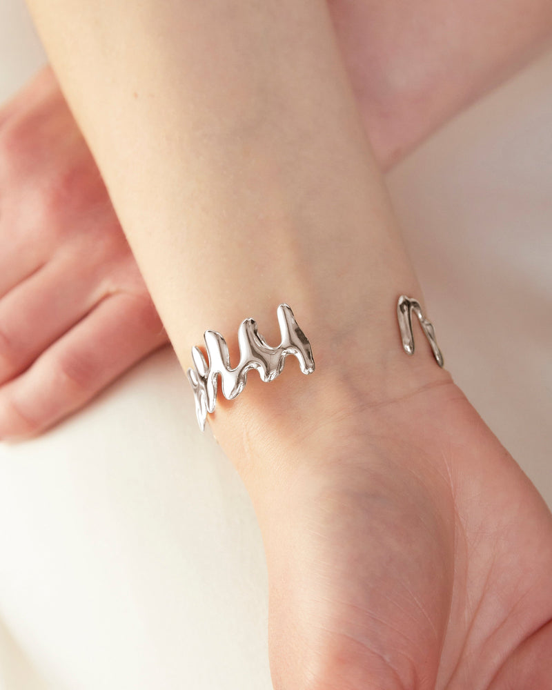 
            
                Load image into Gallery viewer, BAR Jewellery Sustainable Vega Bracelet and Small Vega Earrings In Silver
            
        