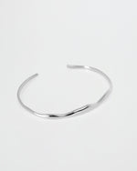 BAR Jewellery Sustainable Wide Ripple Bracelet In Silver