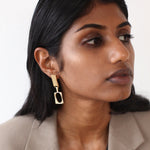 BAR Jewellery Sustainable Duet Earrings In Gold Drop Style